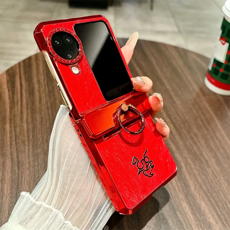 Compatible with OPPO Find N3 Flip phone case, Year of the Horse red, full-coverage hinge drop-proof protective case