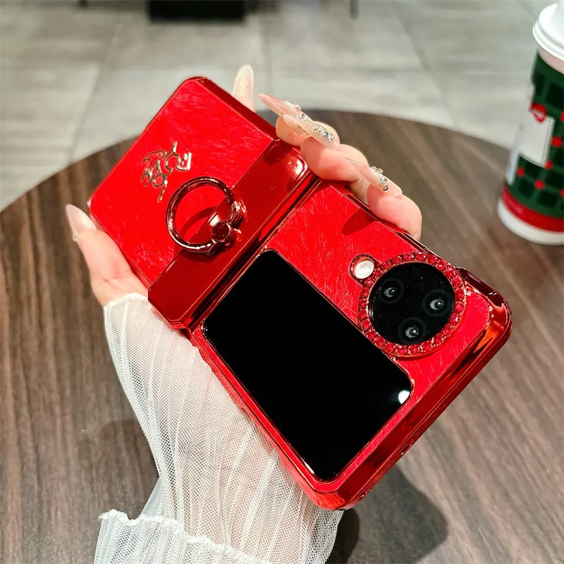 Compatible with OPPO Find N3 Flip phone case, Year of the Horse red, full-coverage hinge drop-proof protective case