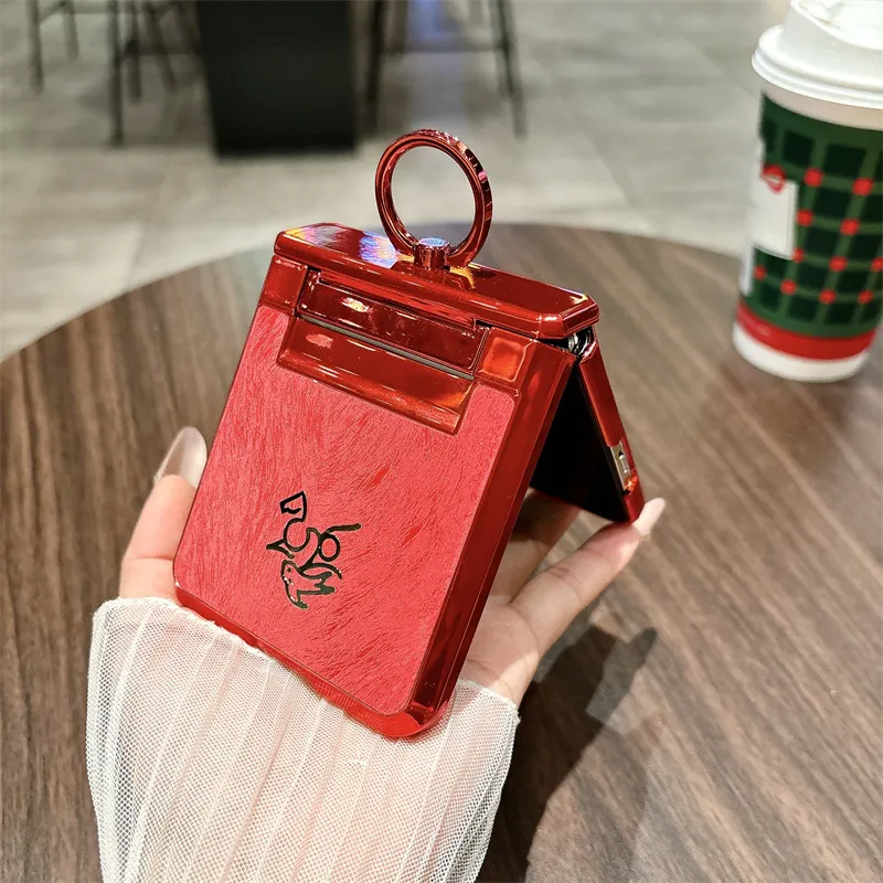 Compatible with OPPO Find N3 Flip phone case, Year of the Horse red, full-coverage hinge drop-proof protective case
