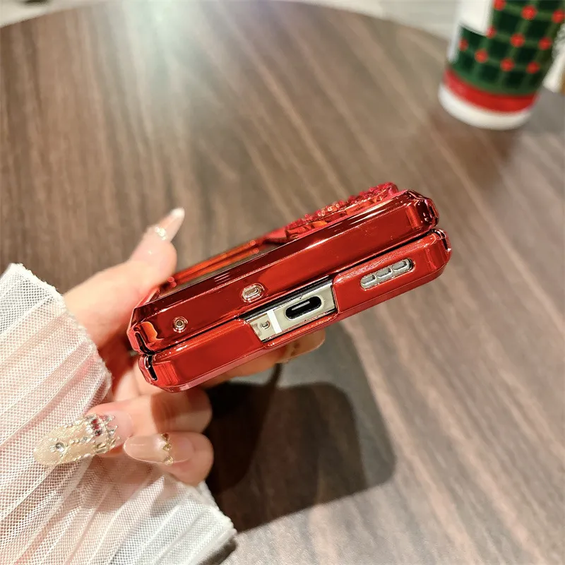 Compatible with OPPO Find N3 Flip phone case, Year of the Horse red, full-coverage hinge drop-proof protective case