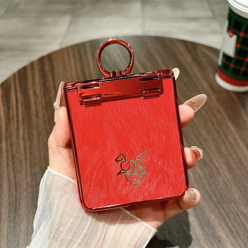 Compatible Huawei Nova Flip phone case, Nova Flip foldable screen, Year of the Horse, red hinge, full-coverage shockproof case.