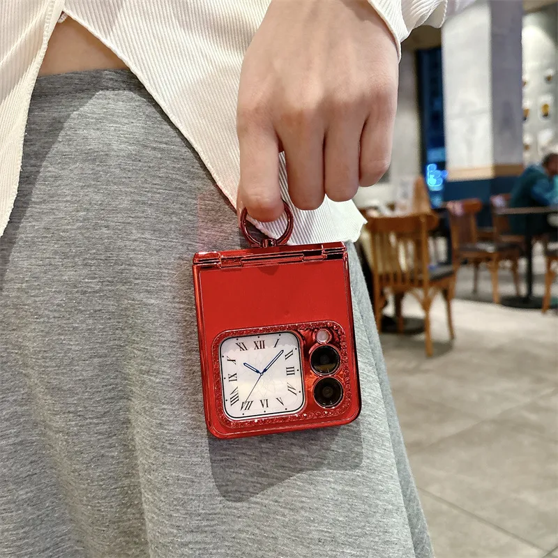 Compatible Huawei Nova Flip phone case, Nova Flip foldable screen, Year of the Horse, red hinge, full-coverage shockproof case.