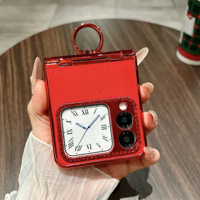 Compatible Huawei Nova Flip phone case, Nova Flip foldable screen, Year of the Horse, red hinge, full-coverage shockproof case.