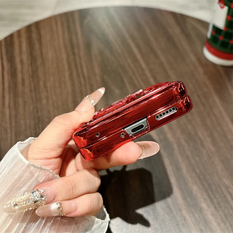 Compatible Huawei Nova Flip phone case, Nova Flip foldable screen, Year of the Horse, red hinge, full-coverage shockproof case.