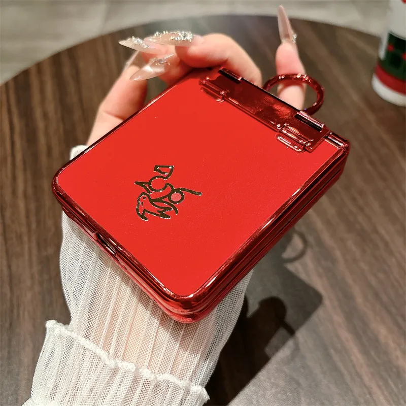 Compatible Huawei Nova Flip phone case, Nova Flip foldable screen, Year of the Horse, red hinge, full-coverage shockproof case.
