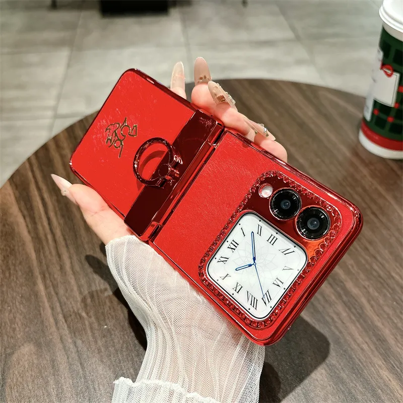 Compatible Huawei Nova Flip phone case, Nova Flip foldable screen, Year of the Horse, red hinge, full-coverage shockproof case.