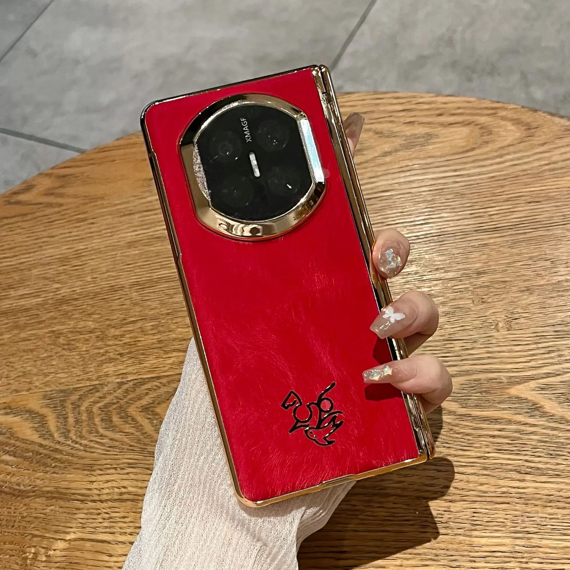 Compatible with Huawei Mate X7 phone case, instantly transforms Mate X7 into XT case and screen protector, Year of the Horse Chinese Red anti-drop protective case.