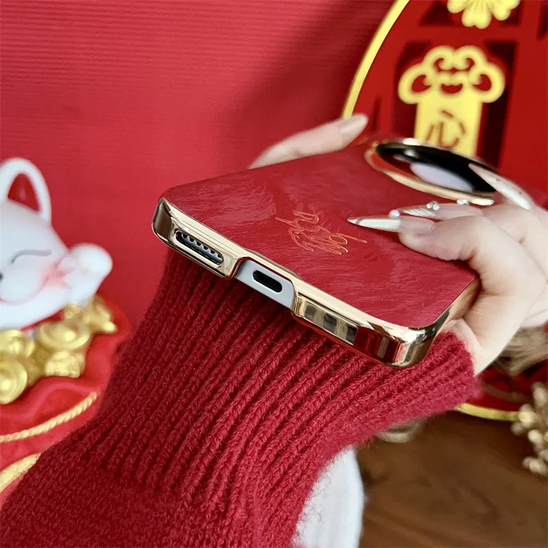 Compatible with Huawei MATE80 and Mate X80 Pro Year of the Horse New Year Case, China Red Anti-drop Protective Case
