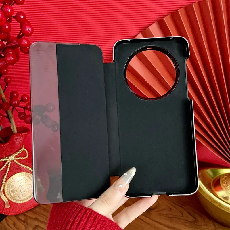 Compatible with Huawei MATE80 and Mate X80 Pro Year of the Horse New Year Case, Chinese Red Leather Case, Drop Protection Case