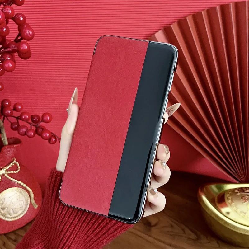 Compatible with Huawei MATE80 and Mate X80 Pro Year of the Horse New Year Case, Chinese Red Leather Case, Drop Protection Case