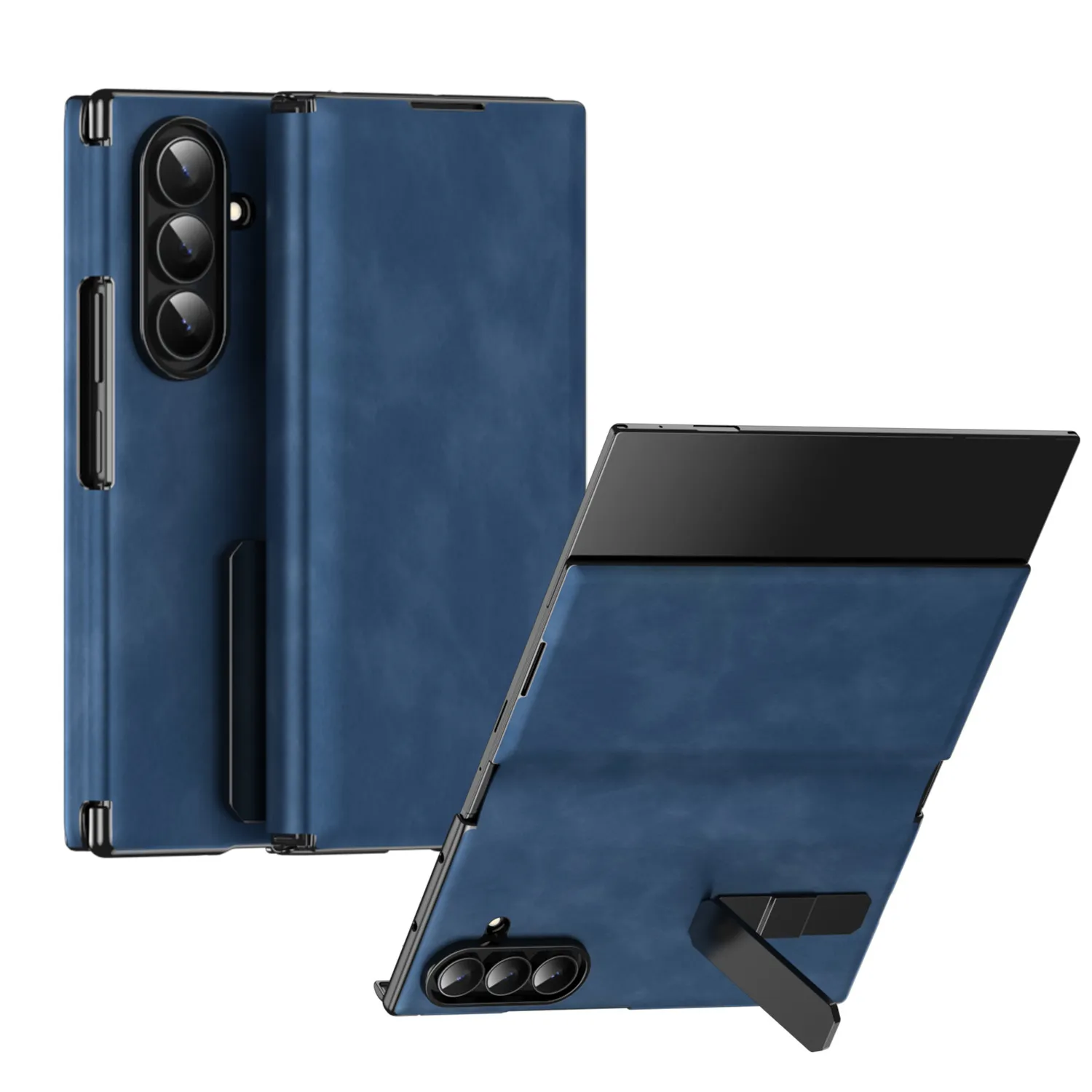 Compatible with Samsung ZTriFold phone case, ZTRIFOLD tri-fold rotating stand magnetic leather case.