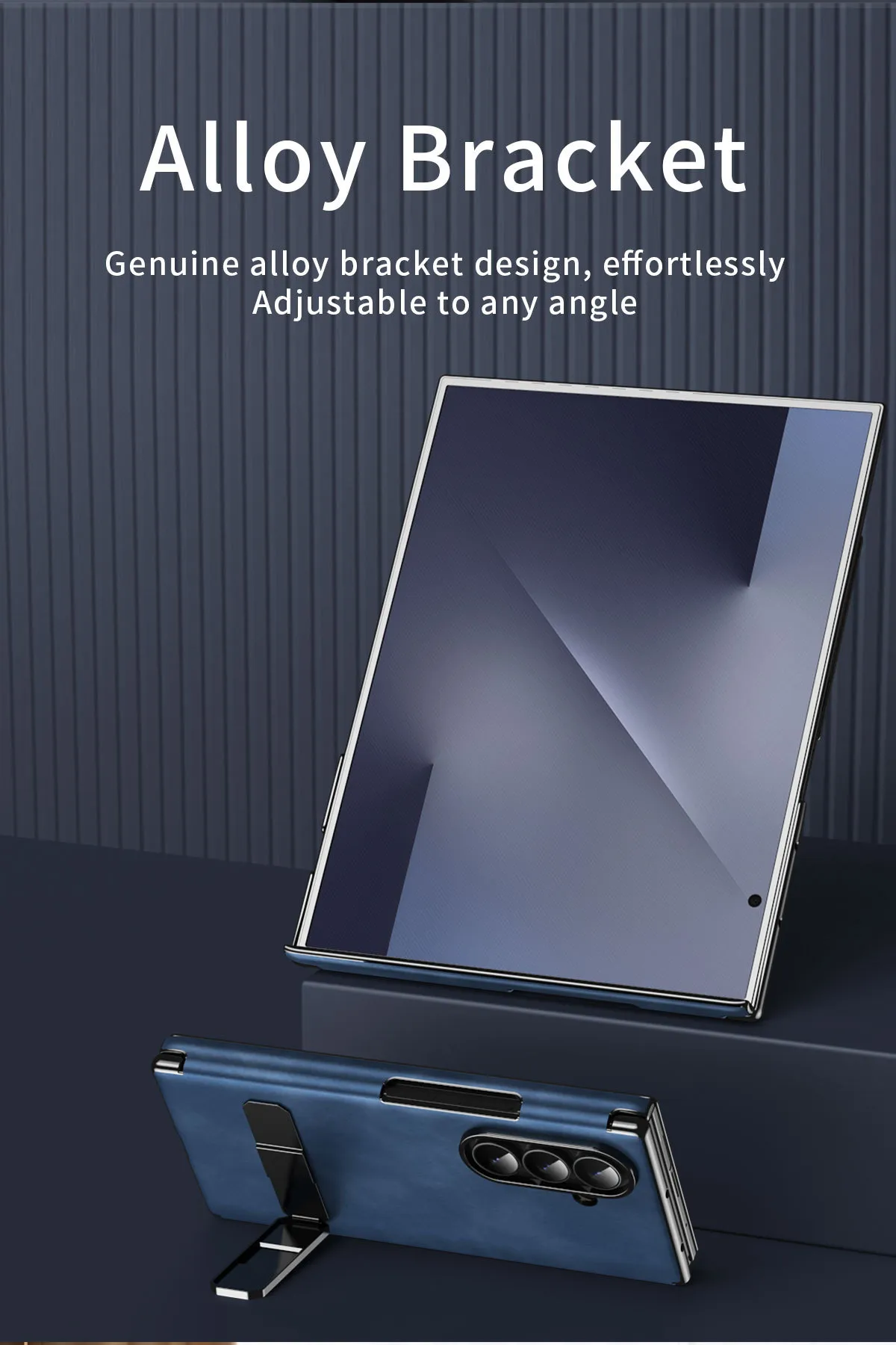 Compatible with Samsung ZTriFold phone case, ZTRIFOLD tri-fold rotating stand magnetic leather case.