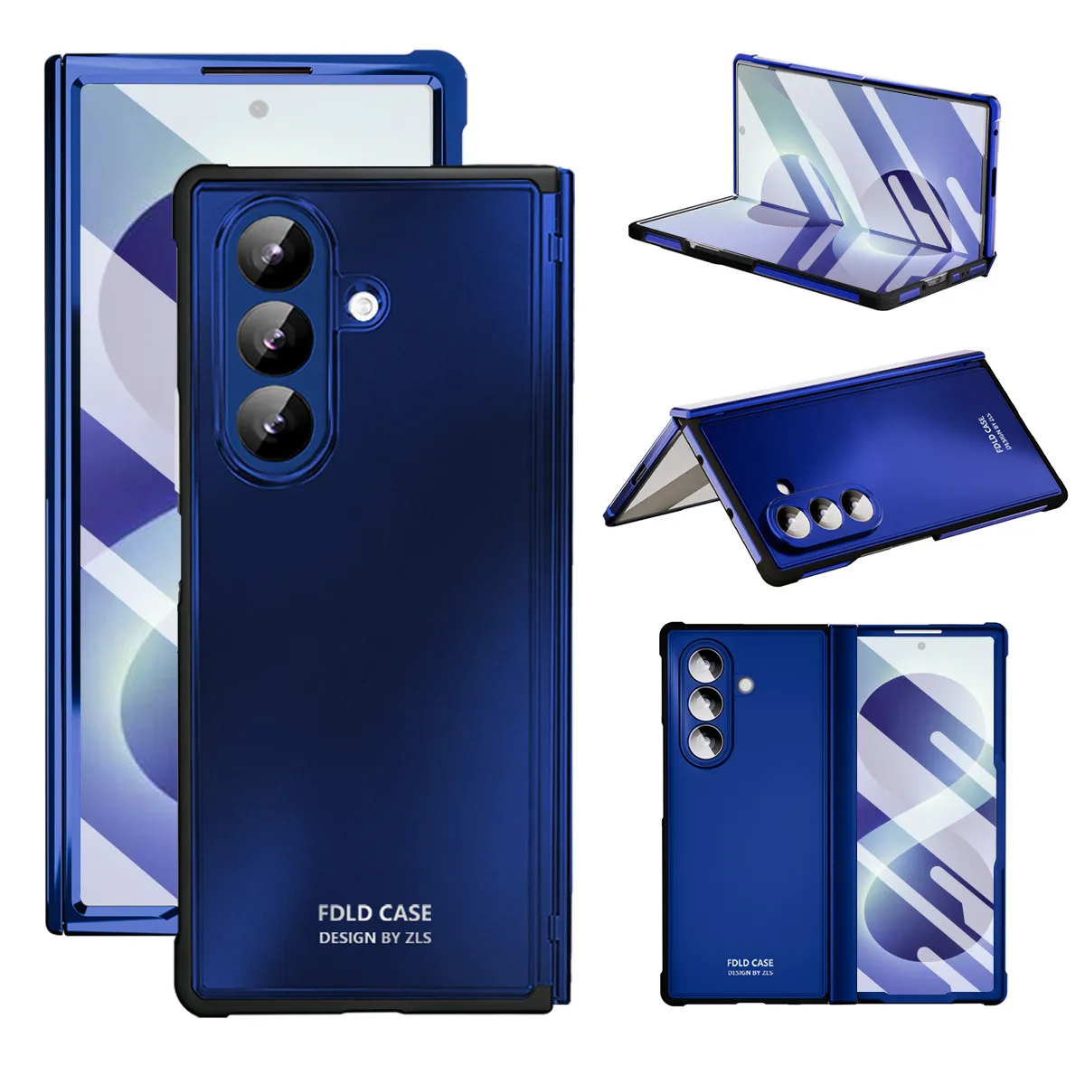 Compatible with Samsung Zfold8 Ultra phone case, solid color electroplated transparent TPU full-coverage drop protection.