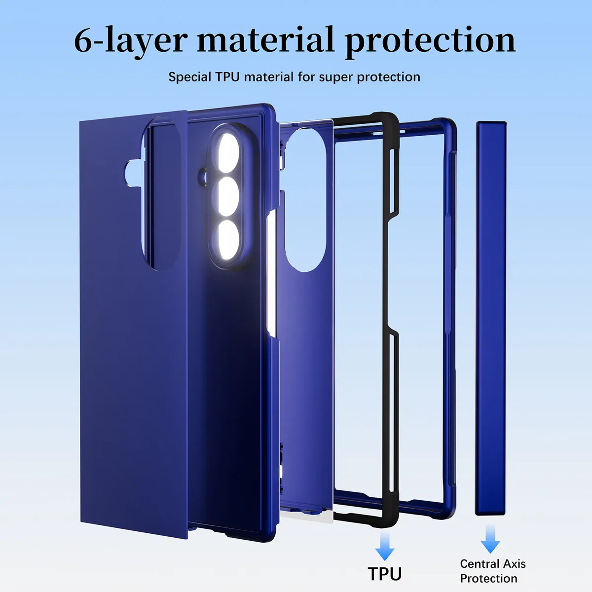 Compatible with Samsung Zfold8 Ultra phone case, solid color electroplated transparent TPU full-coverage drop protection.