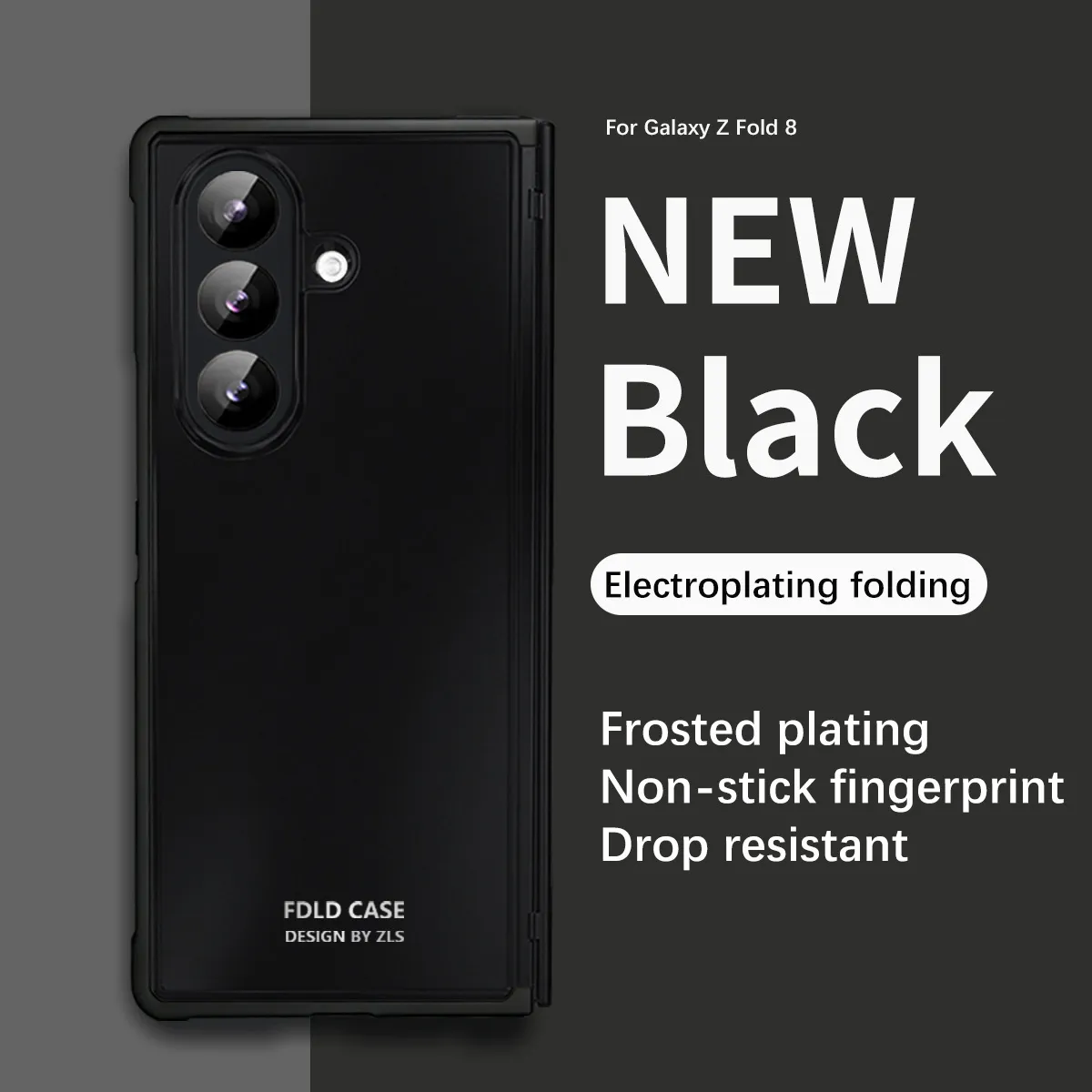 Compatible with Samsung Zfold8 Ultra phone case, solid color electroplated transparent TPU full-coverage drop protection.