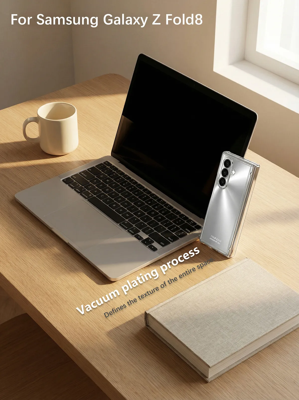 Compatible with Samsung Zfold8 Ultra phone case, solid color electroplated transparent TPU full-coverage drop protection.