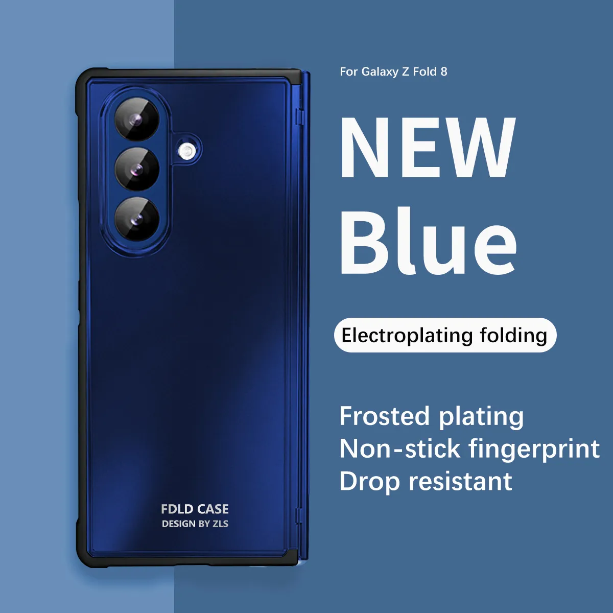 Compatible with Samsung Zfold8 Ultra phone case, solid color electroplated transparent TPU full-coverage drop protection.