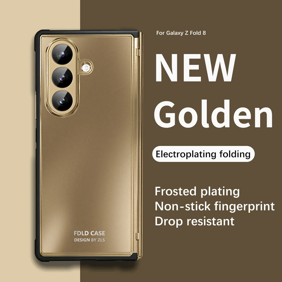 Compatible with Samsung Zfold8 Ultra phone case, solid color electroplated transparent TPU full-coverage drop protection.