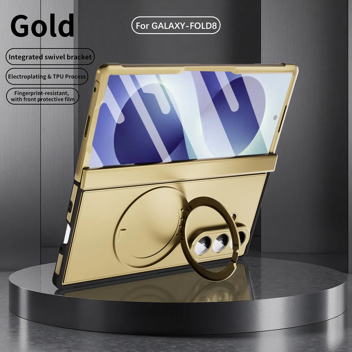 Compatible with Samsung Zfold8 Ultra phone case, electroplated magnetic TPU full-coverage drop protection.