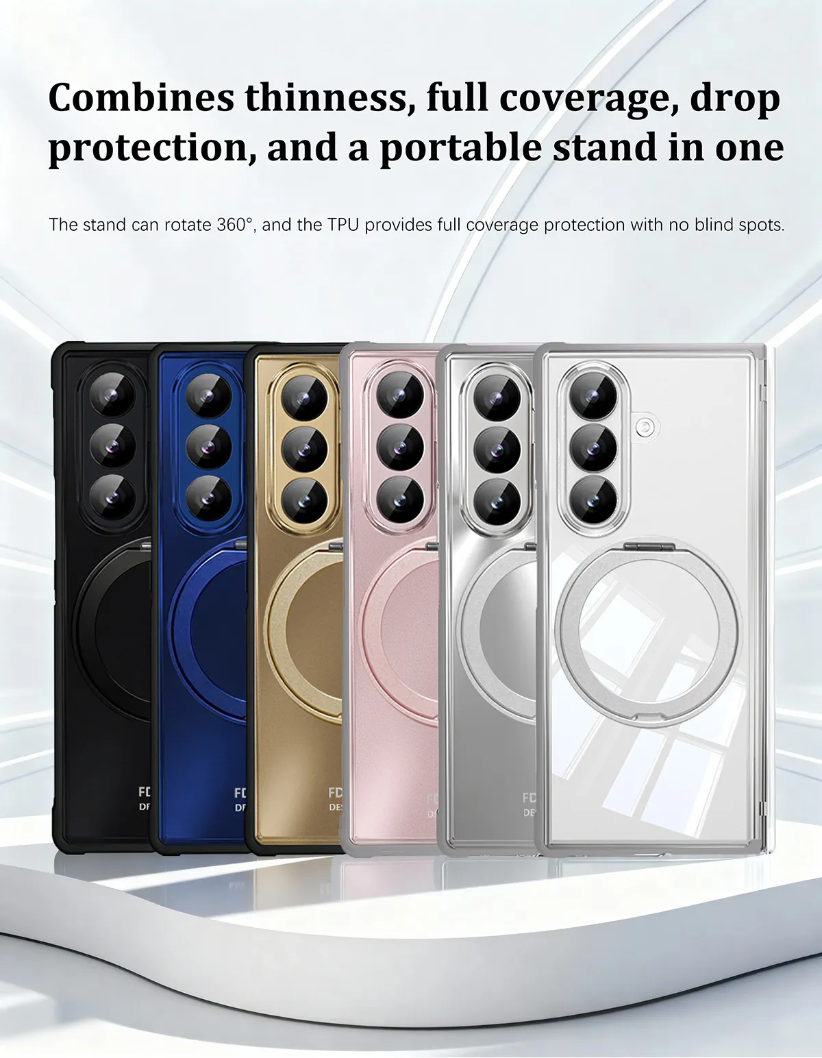 Compatible with Samsung Zfold8 Ultra phone case, electroplated magnetic TPU full-coverage drop protection.