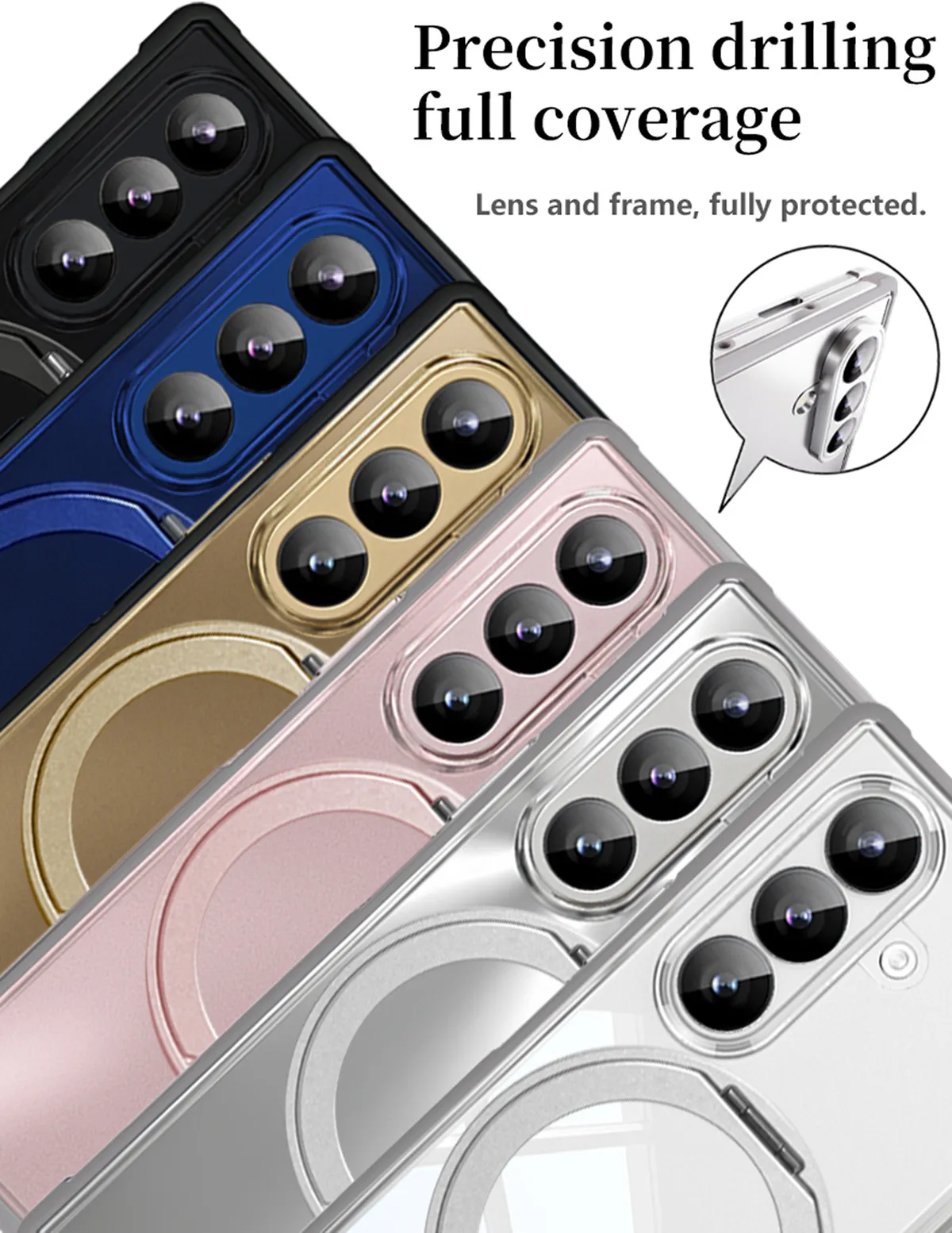 Compatible with Samsung Zfold8 Ultra phone case, electroplated magnetic TPU full-coverage drop protection.