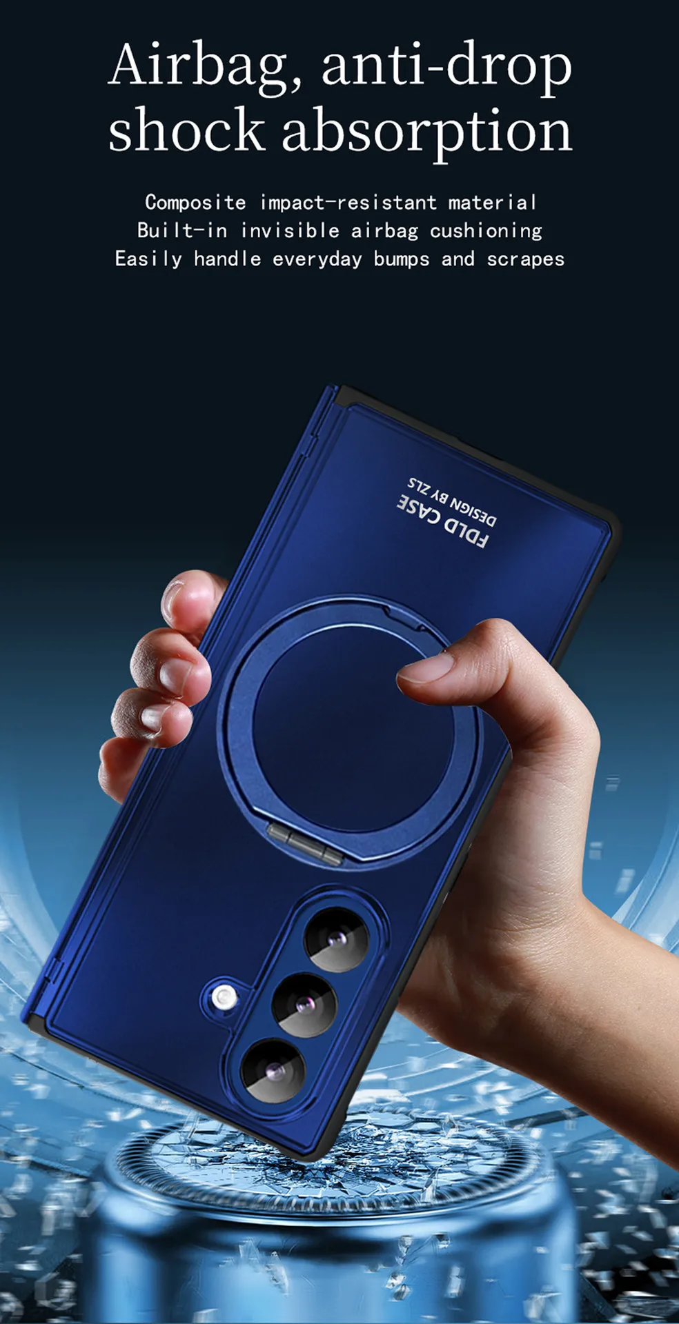 Compatible with Samsung Zfold8 Ultra phone case, electroplated magnetic TPU full-coverage drop protection.