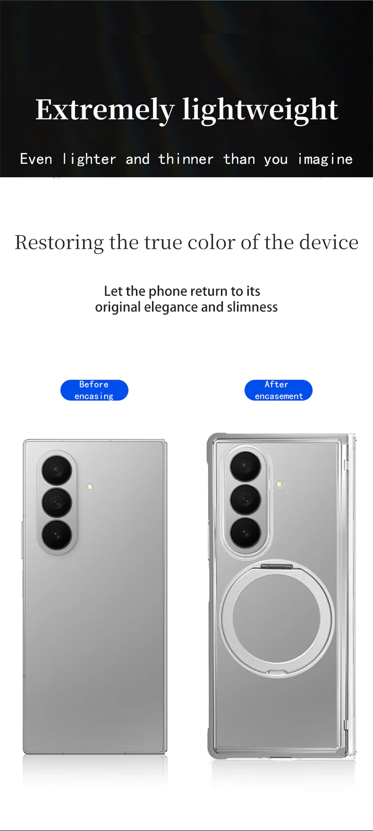 Compatible with Samsung Zfold8 Ultra phone case, electroplated magnetic TPU full-coverage drop protection.
