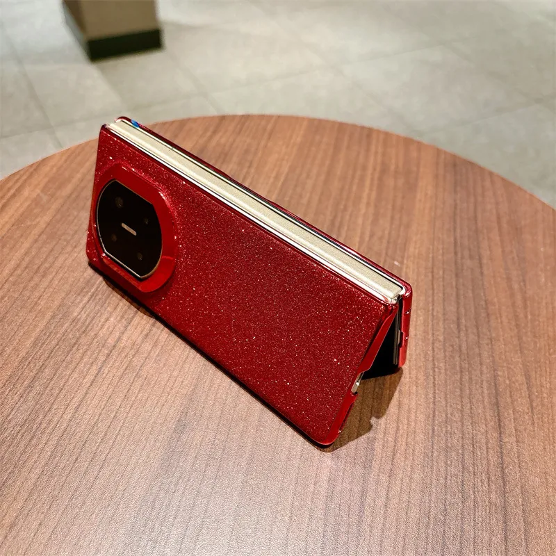Compatible with Huawei MATE X7 and Mate X6 rotating ring foldable screen, Year of the Horse red glitter protective case.