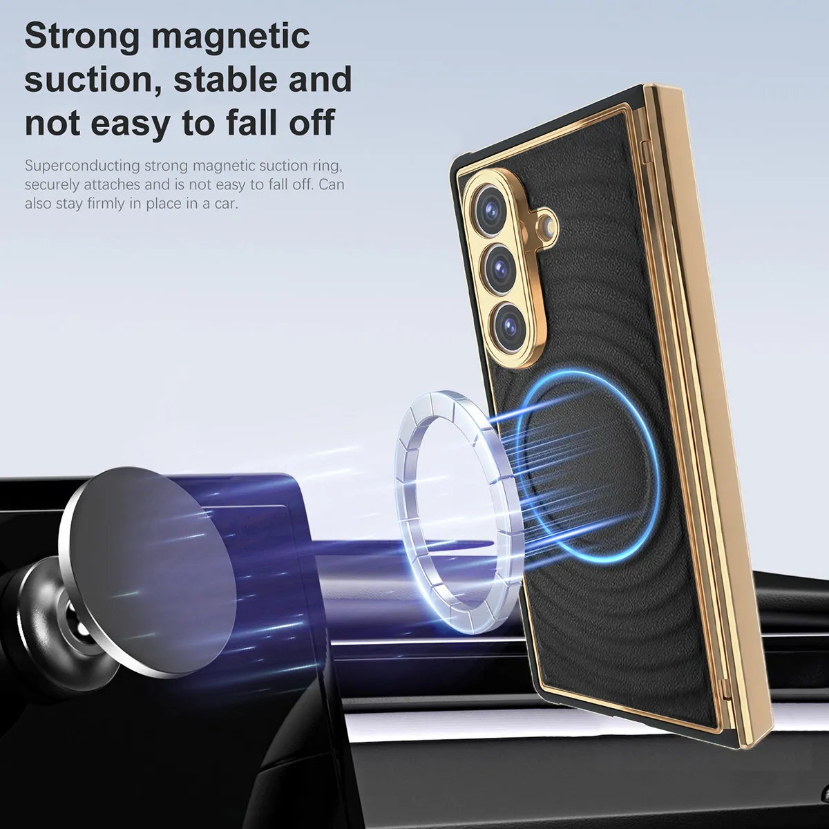 Compatible with Samsung Z Fold 8 Ultra phone case, electroplated magnetic TPU full-coverage shockproof case.