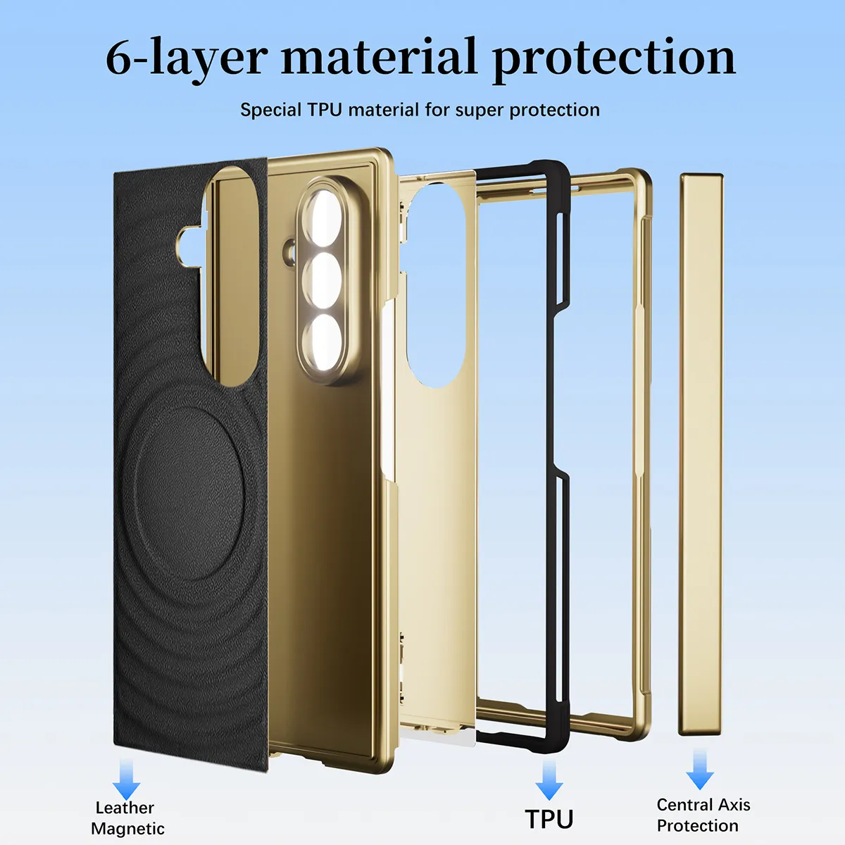 Compatible with Samsung Z Fold 8 Ultra phone case, electroplated magnetic TPU full-coverage shockproof case.