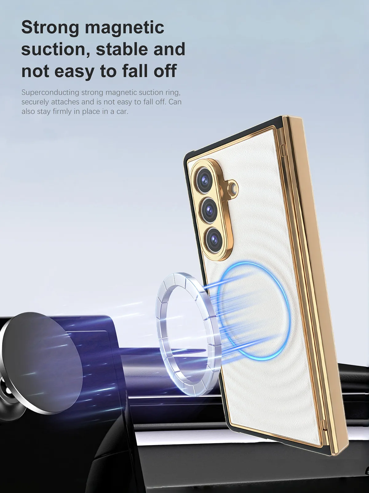 Compatible with Samsung Z Fold 8 Ultra phone case, electroplated magnetic TPU full-coverage shockproof case.