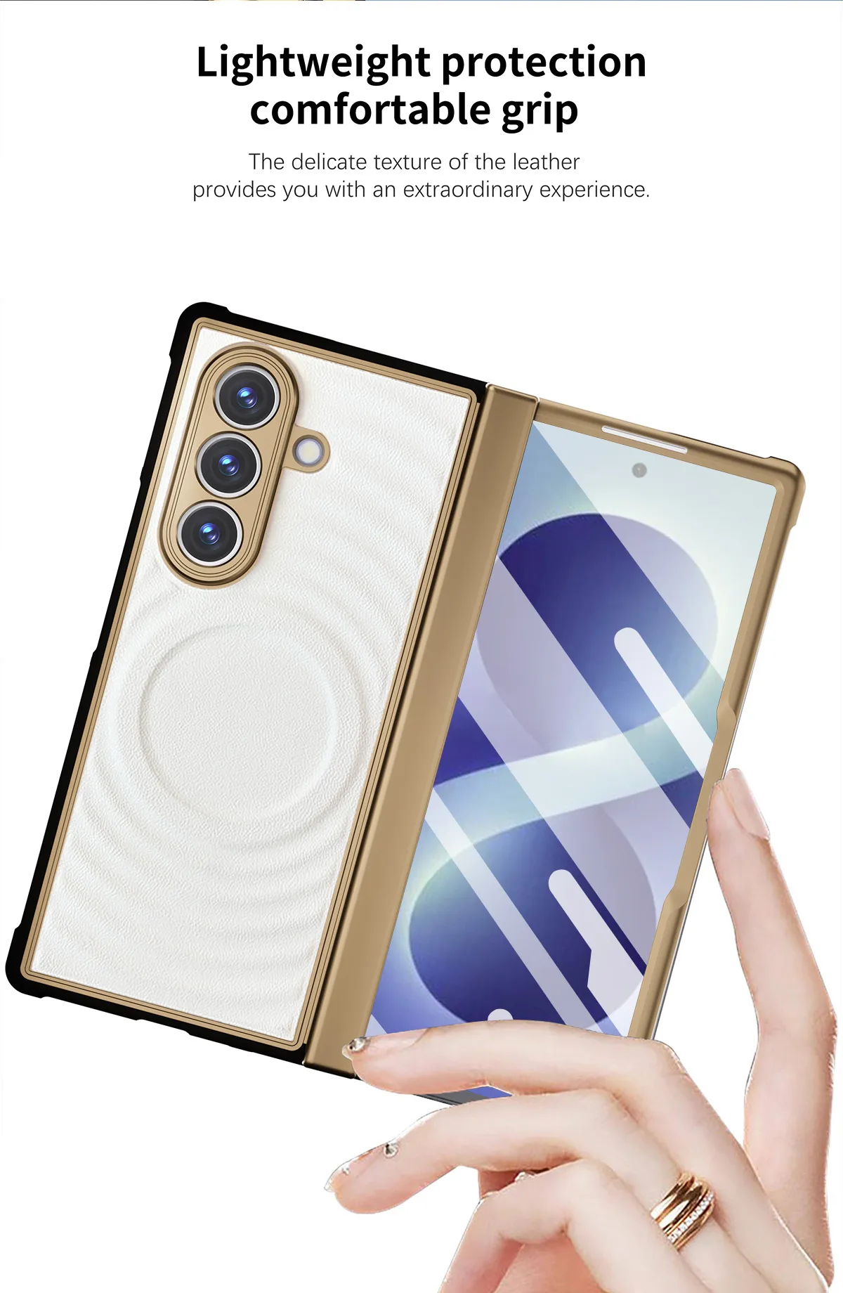 Compatible with Samsung Z Fold 8 Ultra phone case, electroplated magnetic TPU full-coverage shockproof case.