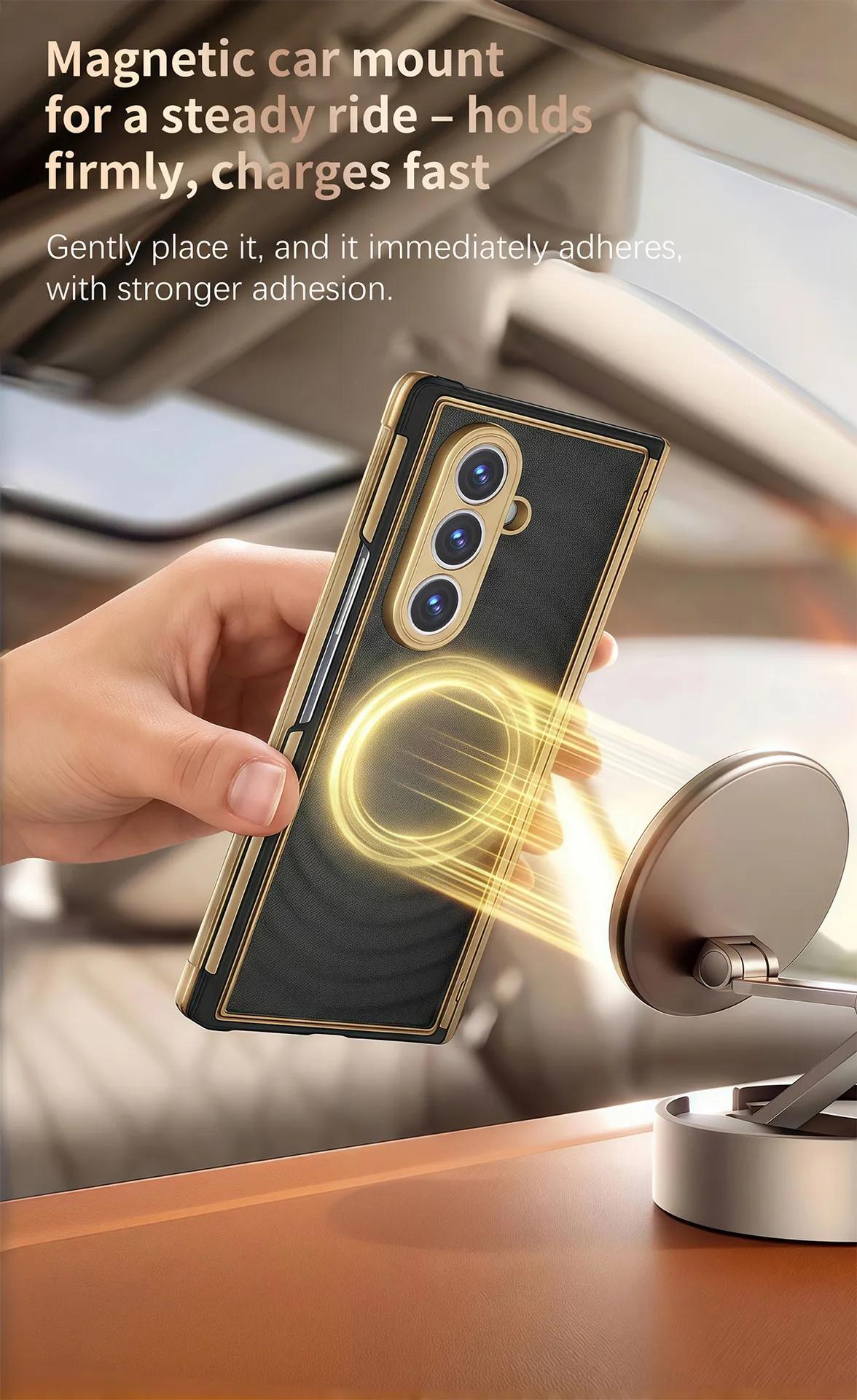 Compatible with Samsung Z Fold 8 Ultra phone case, electroplated magnetic TPU full-coverage shockproof case.