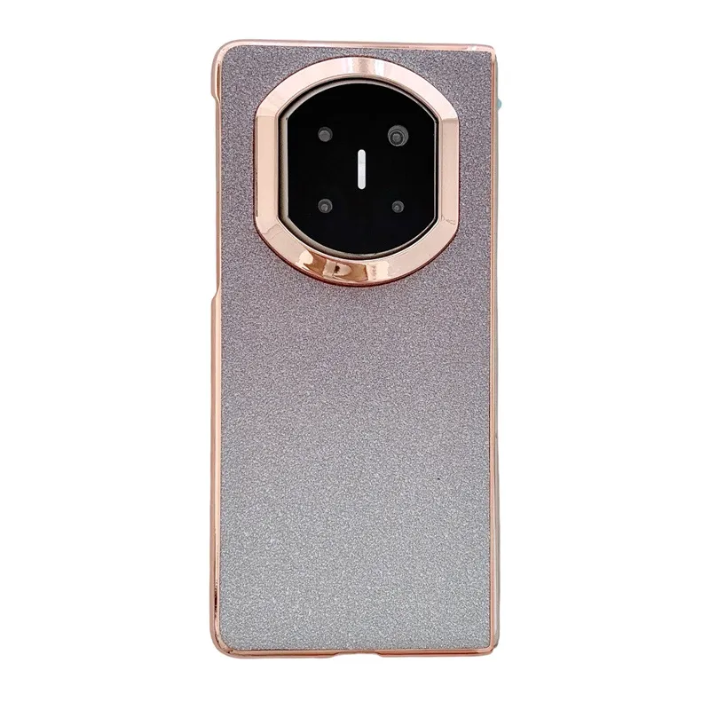 Compatible with Huawei MATE X7 and Mate X6 foldable screen, crystal glitter electroplated fashionable vegan leather drop-proof protective case
