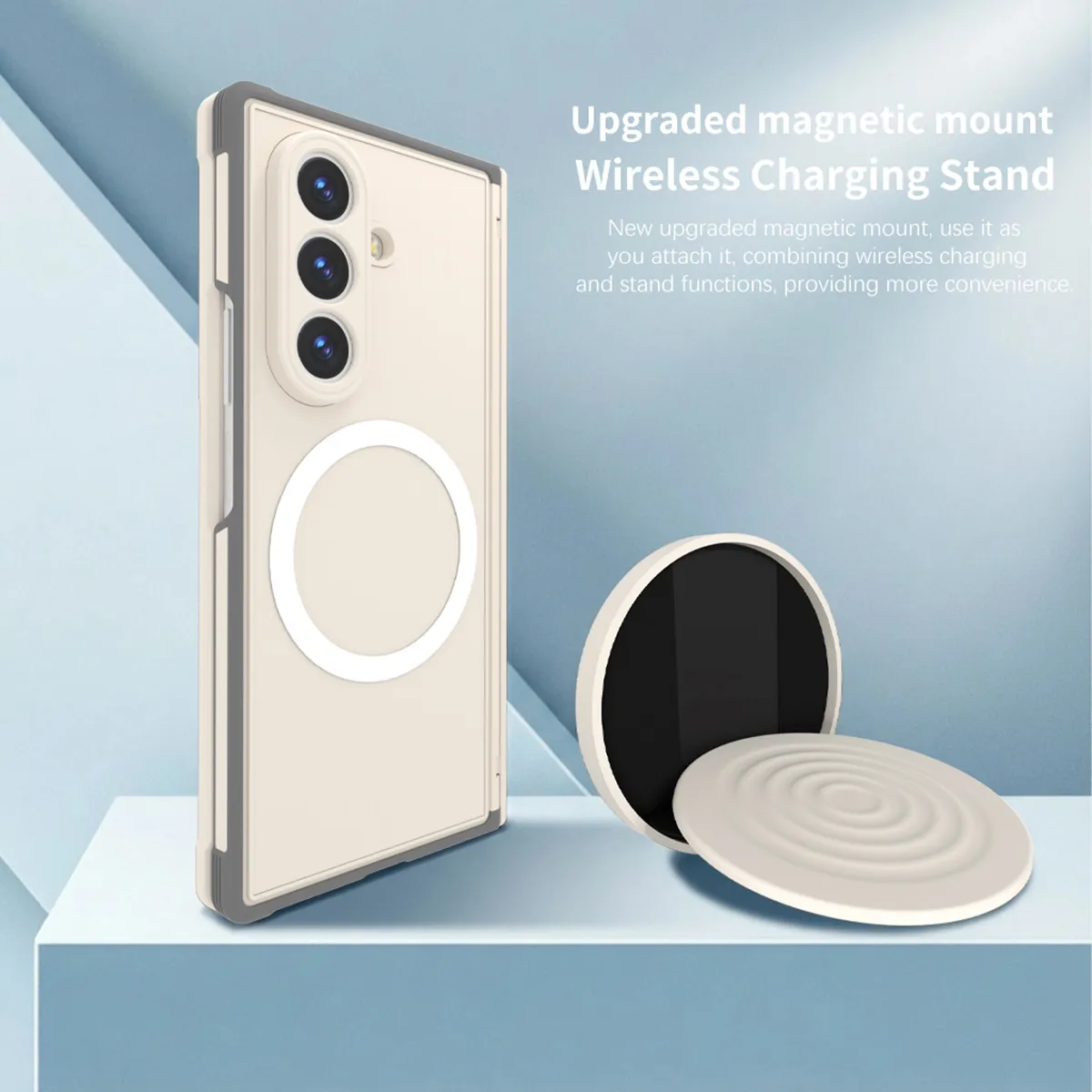 Compatible with Samsung Zfold 8 Ultra phone case, folding magnetic stand wrist strap, TPU full-coverage drop protection.