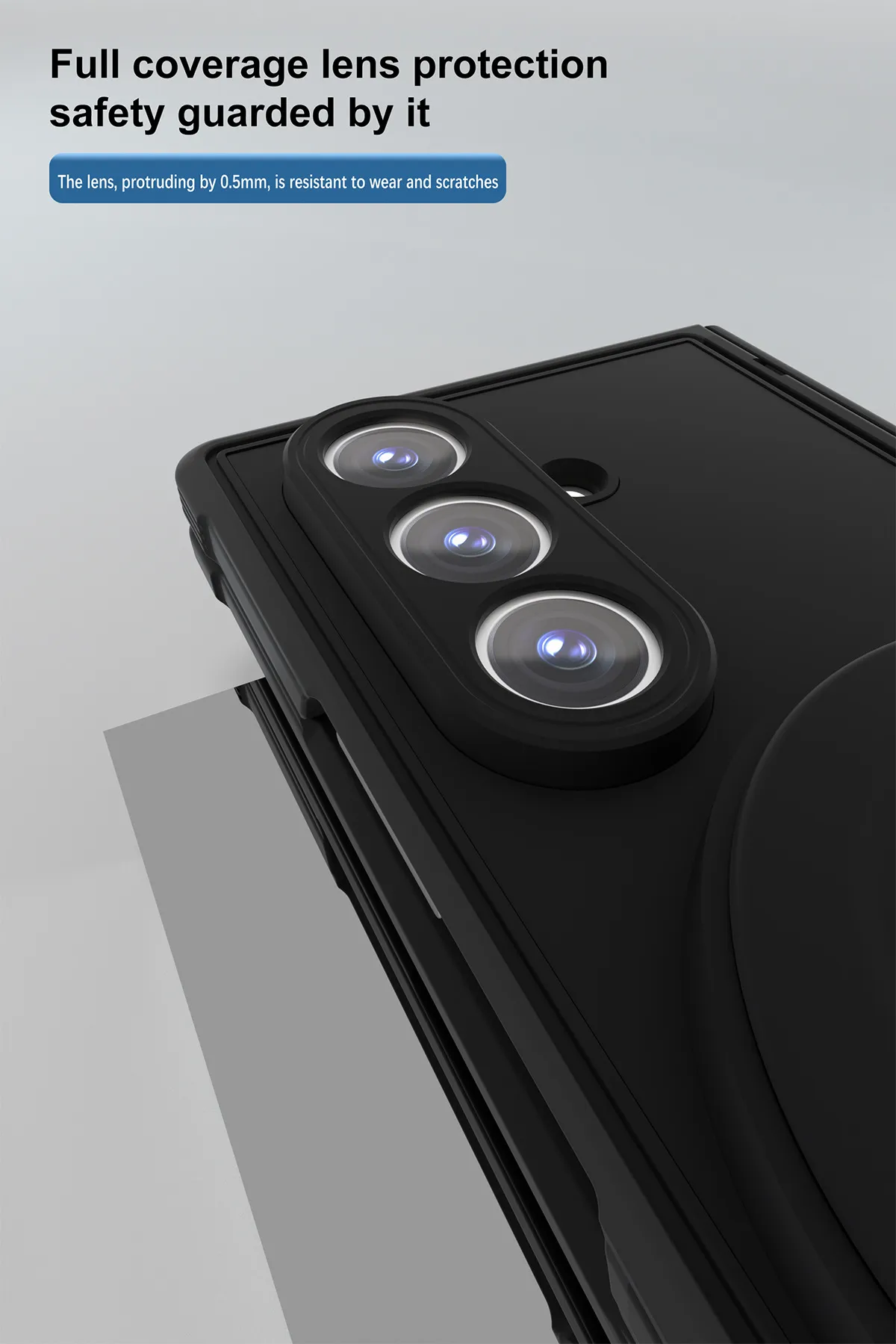 Compatible with Samsung Zfold 8 Ultra phone case, folding magnetic stand wrist strap, TPU full-coverage drop protection.