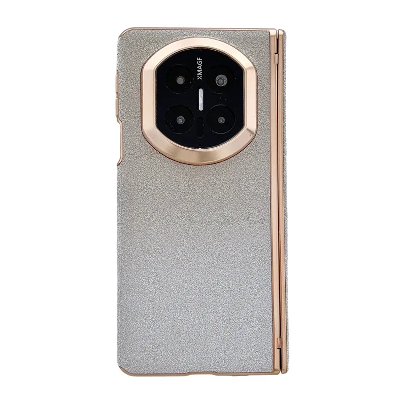 Compatible with Huawei MATE X7 foldable screen glitter electroplated leather hinge drop-proof protective case