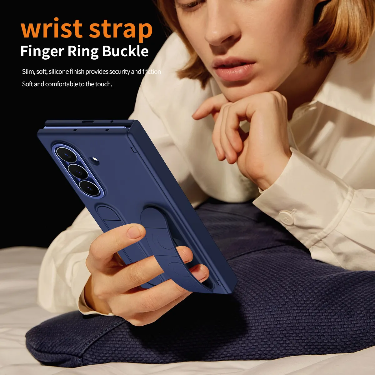 Compatible with Samsung TriFold phone case, FOLD folding official wristband, card slot, hinge case, and integrated protective film.