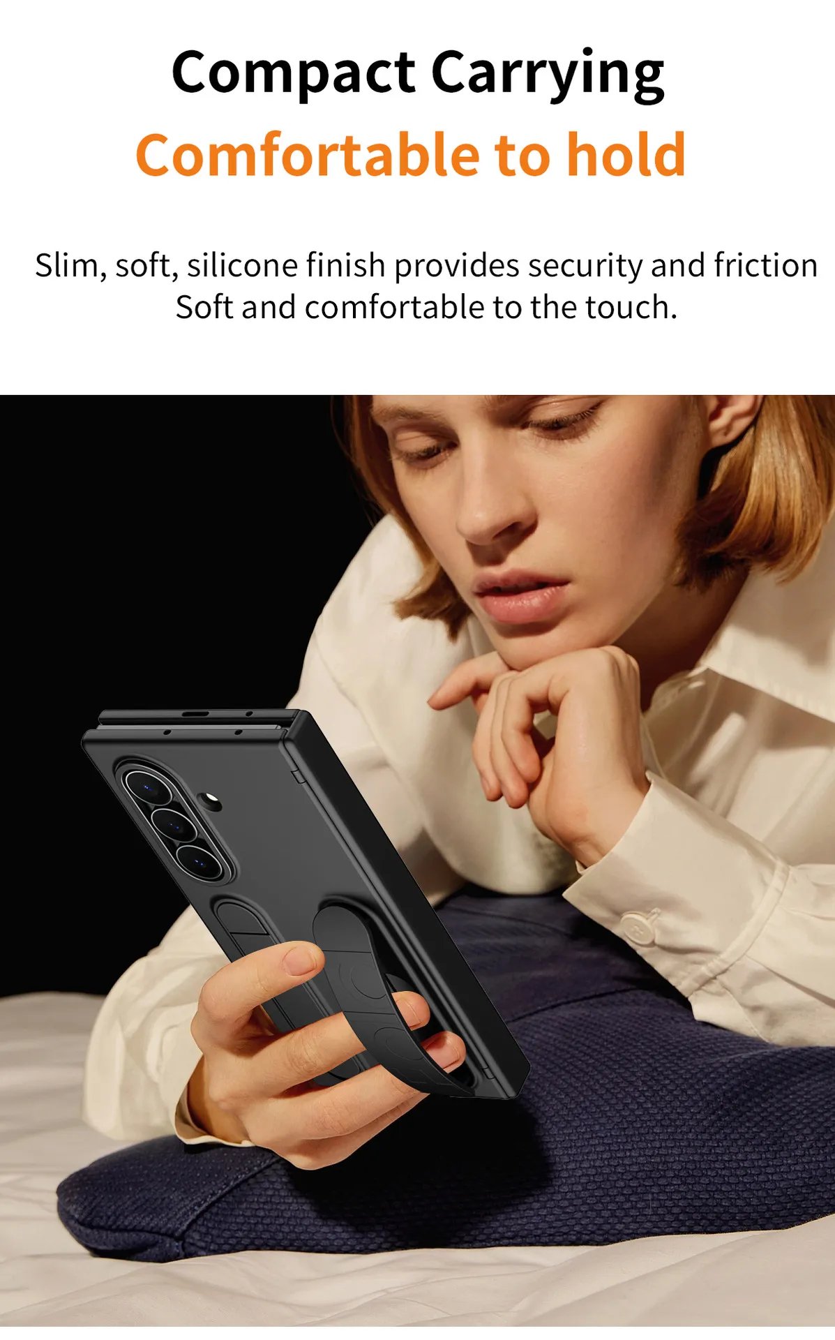 Compatible with Samsung TriFold phone case, FOLD folding official wristband, card slot, hinge case, and integrated protective film.