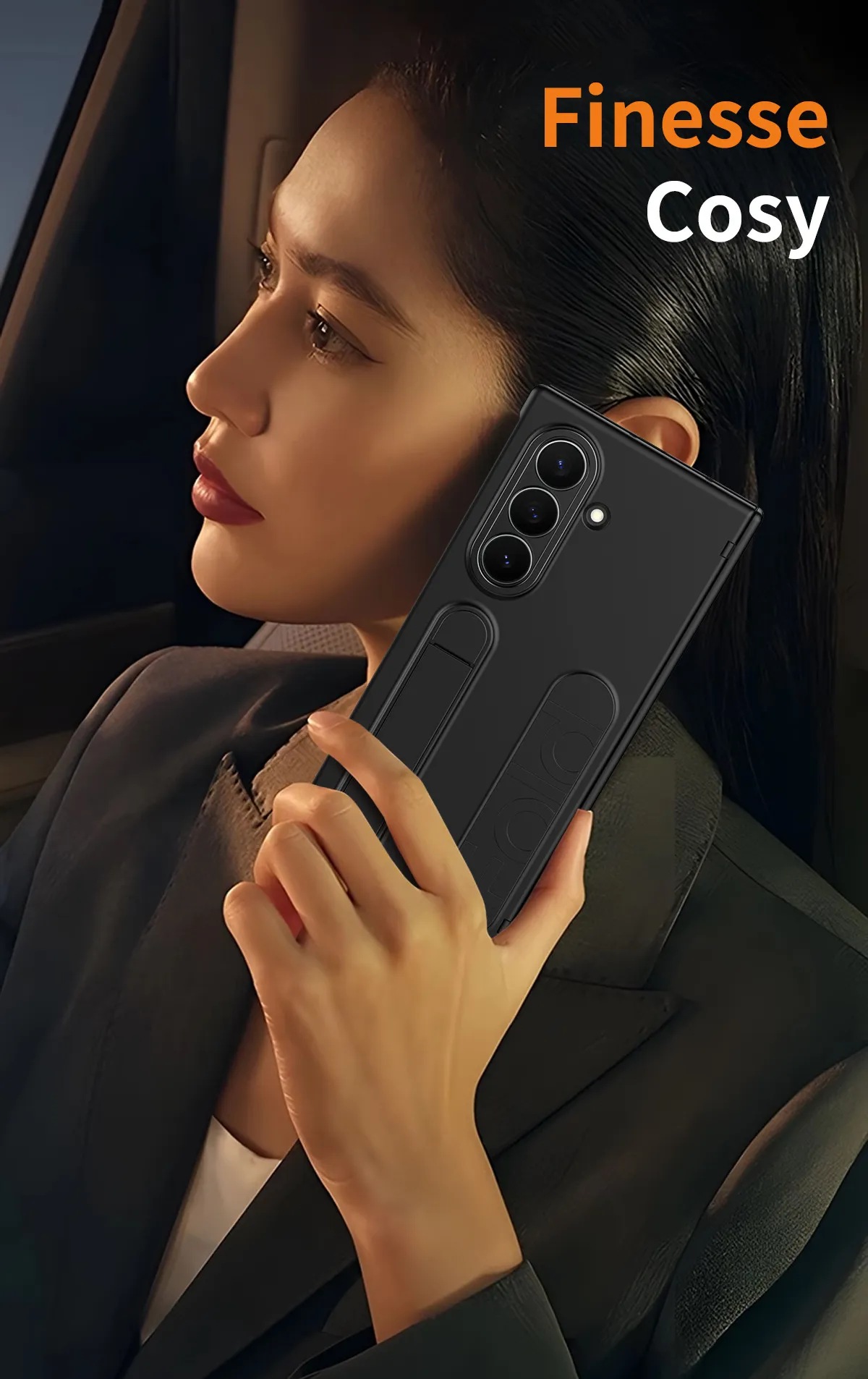 Compatible with Samsung TriFold phone case, FOLD folding official wristband, card slot, hinge case, and integrated protective film.