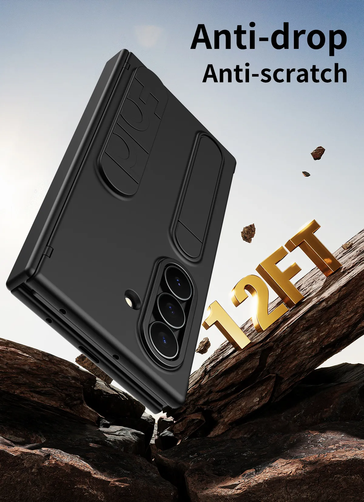 Compatible with Samsung TriFold phone case, FOLD folding official wristband, card slot, hinge case, and integrated protective film.