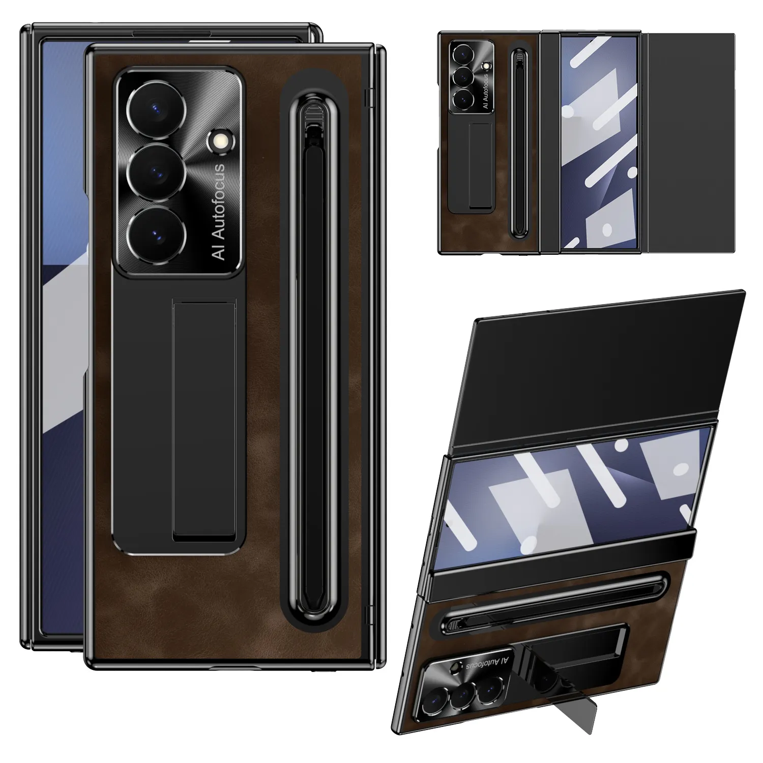 Compatible with Samsung TriFold phone case, foldable official pen slot case, integrated full-coverage drop-proof protective case.