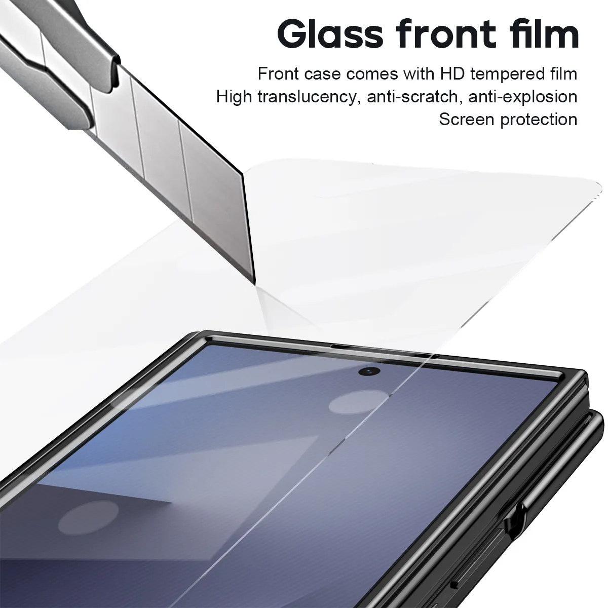 Compatible with Samsung TriFold phone case, foldable official pen slot case, integrated full-coverage drop-proof protective case.