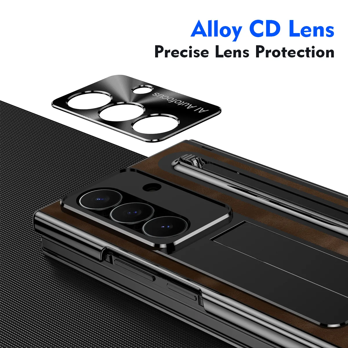 Compatible with Samsung TriFold phone case, foldable official pen slot case, integrated full-coverage drop-proof protective case.