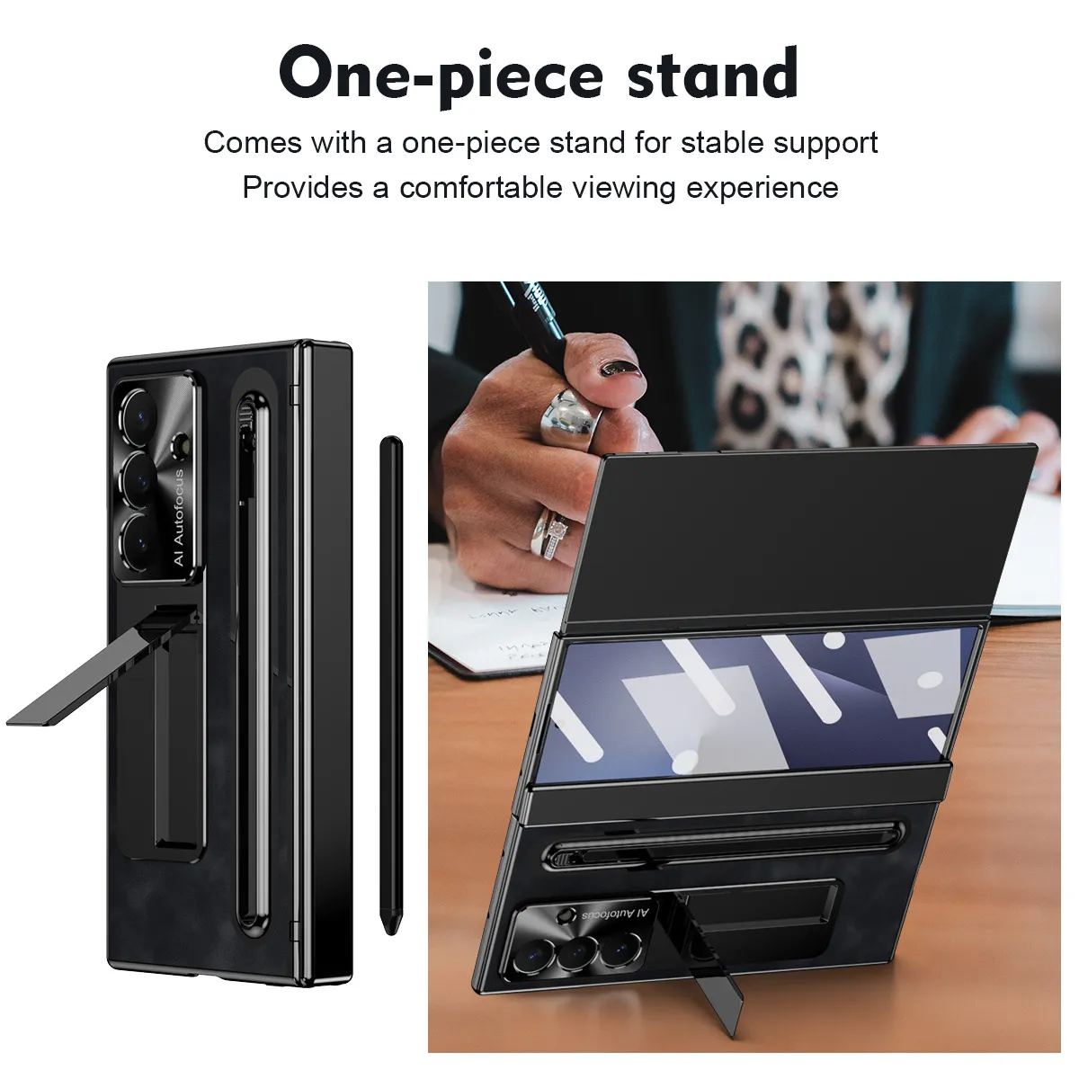 Compatible with Samsung TriFold phone case, foldable official pen slot case, integrated full-coverage drop-proof protective case.