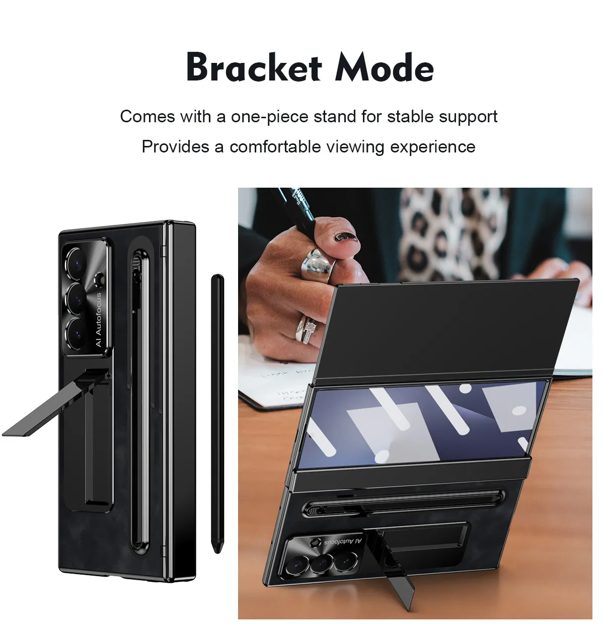 Compatible with Samsung TriFold phone case, foldable official pen slot case, integrated full-coverage drop-proof protective case.
