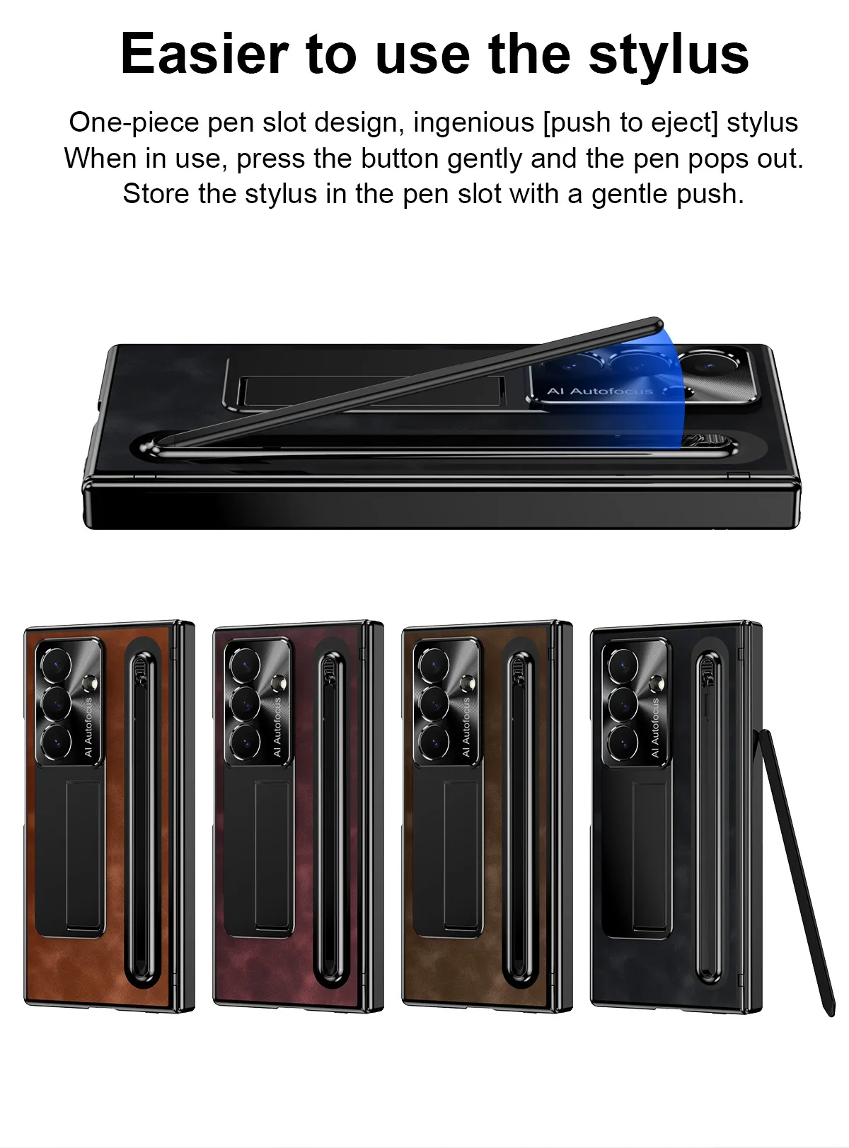 Compatible with Samsung TriFold phone case, foldable official pen slot case, integrated full-coverage drop-proof protective case.