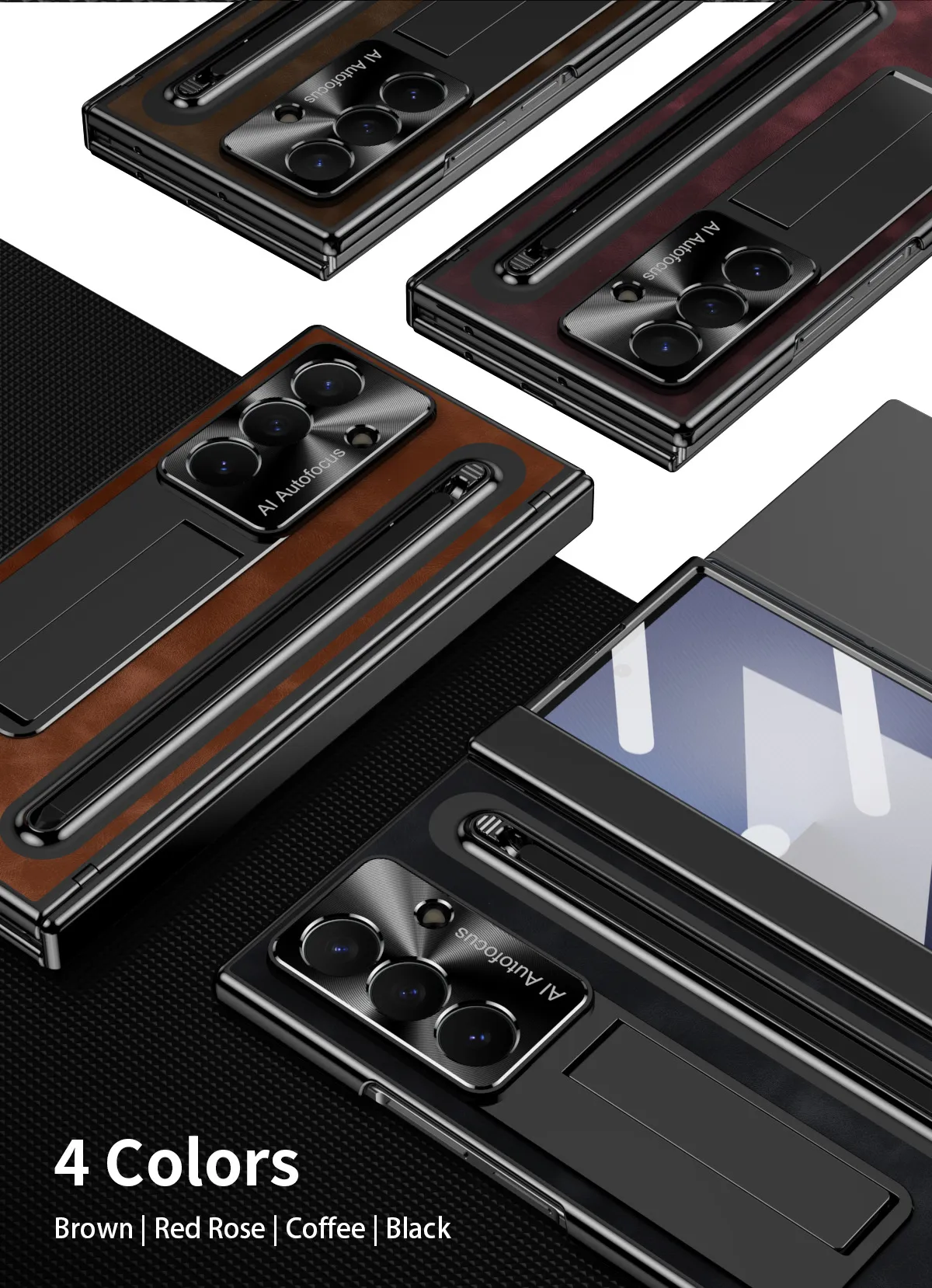 Compatible with Samsung TriFold phone case, foldable official pen slot case, integrated full-coverage drop-proof protective case.