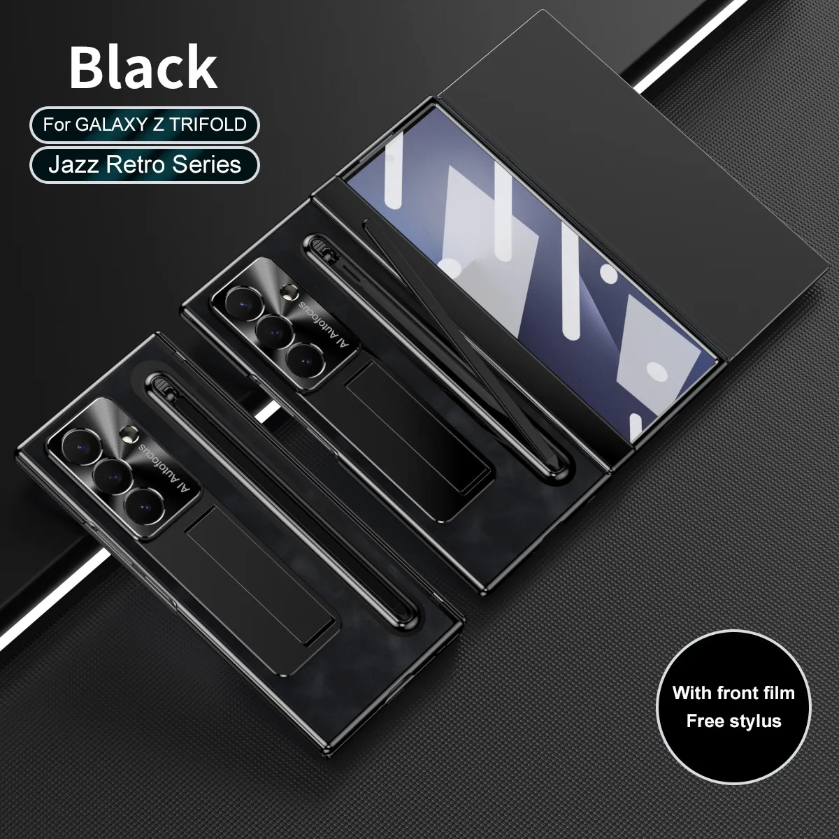 Compatible with Samsung TriFold phone case, foldable official pen slot case, integrated full-coverage drop-proof protective case.