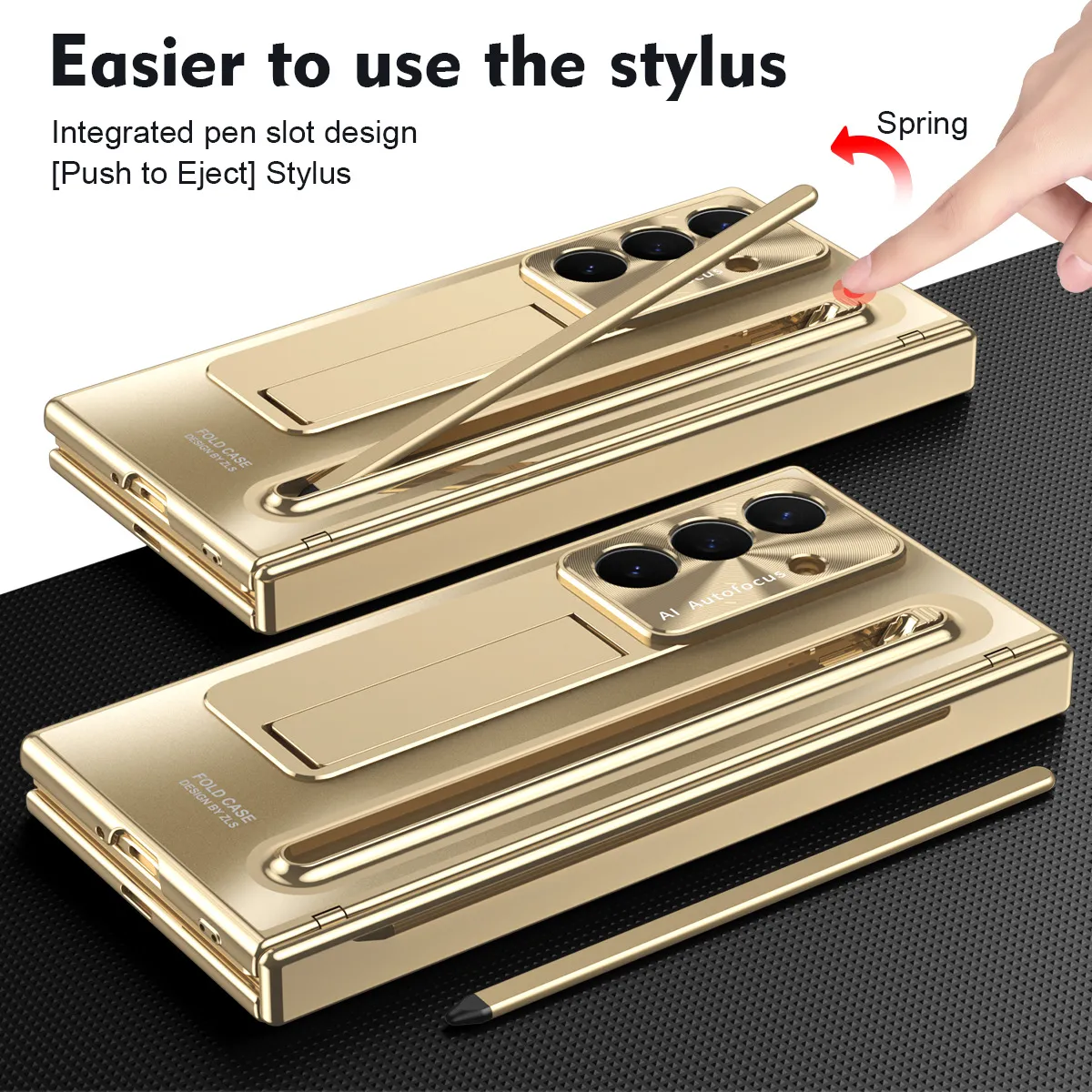 Compatible with Samsung Trifold phone case, FOLD official folding pen slot case, integrated full-coverage drop-proof protective case.